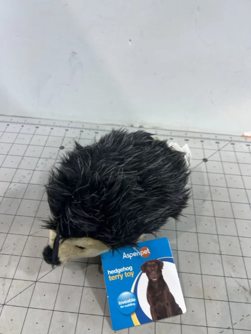 Aspenpet Hedgehog Terry Toy 8” Squeak Plush Dog Toy New